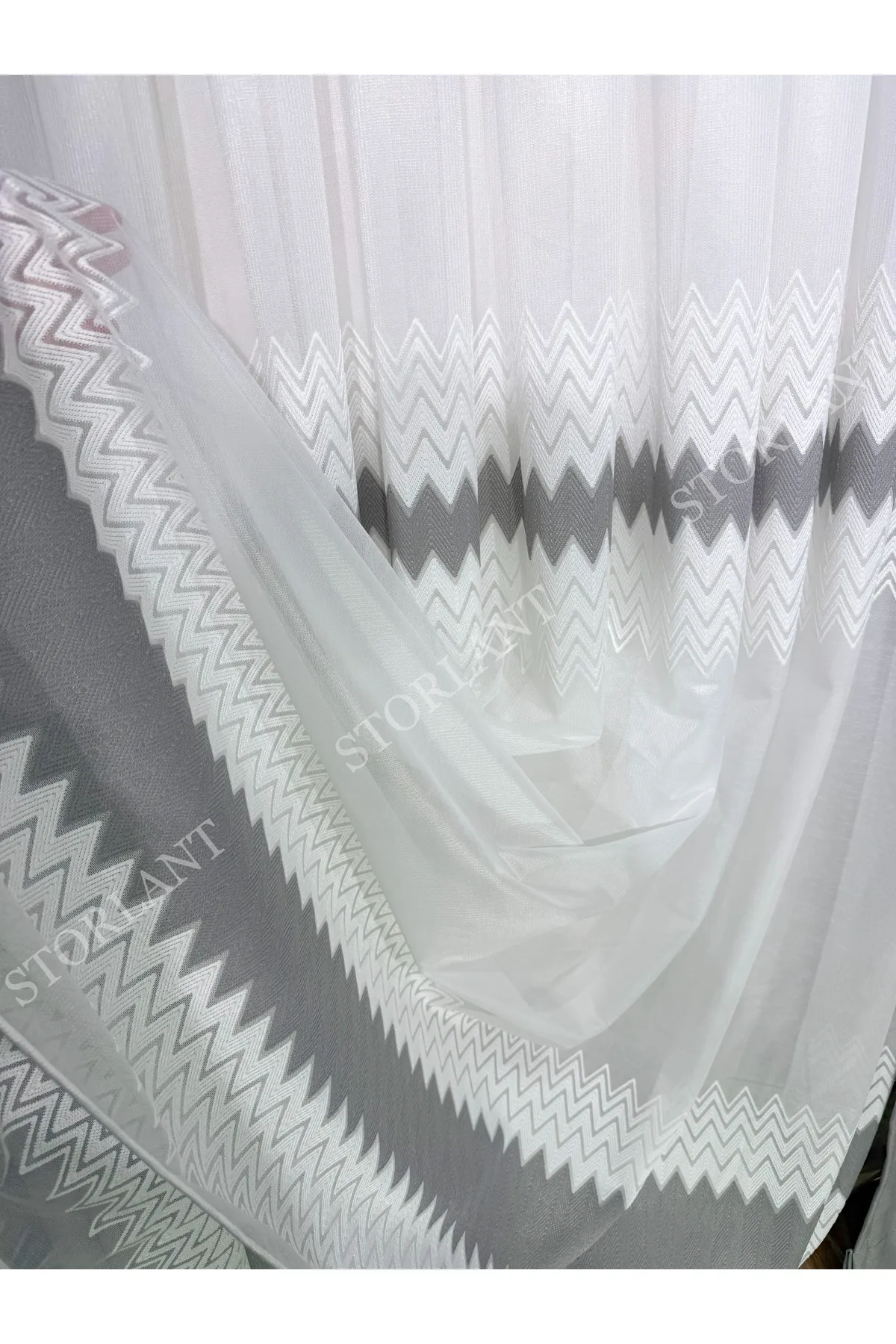 Soft Weave Gri Tül Perde | Ağır Gramajlı, 1/3 Sık Pileli, Ütü Gerektirmez l Her Odaya Uygun