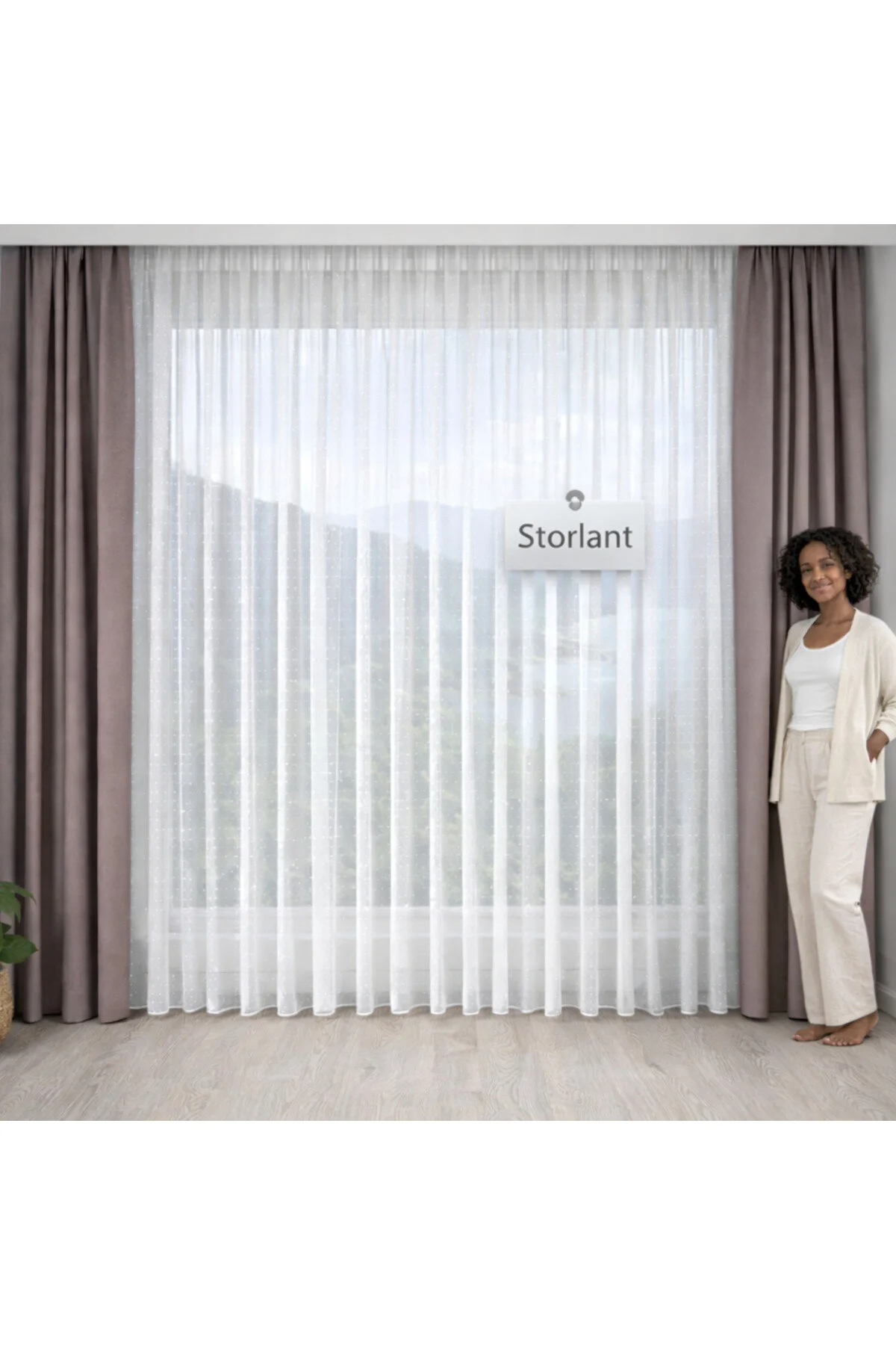 Puantiyeli Tül Perde