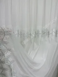 gri perde salon için