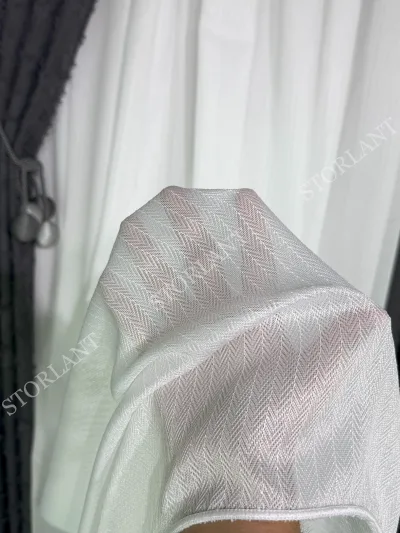Soft Zigzag Bambu Düz Tül Perde 1/3 Sık Pileli, Ütü Gerektirmez | En Çok Tercih Edilen Model 