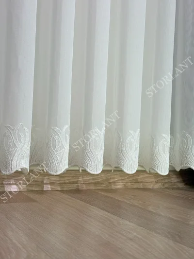 Flame Bambu Etek Tül Perde – Zarafetin ve Doğallığın Dansı