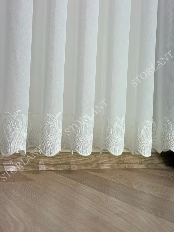 Flame Bambu Etek Tül Perde – Zarafetin ve Doğallığın Dansı